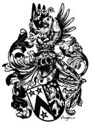 Vermehrtes freiherrliches Wappen der Reck ab 1627 (E. von der Becke-Klüchtzner)