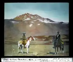 Leo Wehrli mit Carl Emanuel Burckhardt in Argentinien am Fusse des Vulkans Planchón-Peteroa