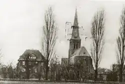 Bottenbroich mit Pfarrkirche, 1930