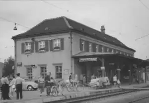Bahnhofgebäude im Jahre 1960