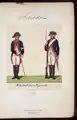 Offizier und Soldat, in der Uniform des Jahres 1779
