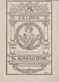 Exlibris von Dr. Alphons Dürr (1890/1900)
