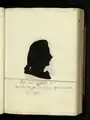 Ludolph Friedrich von Laffert in der Silhouettensammlung Schubert (1779)