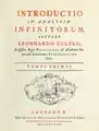 Titelblatt der Introductio in analysin infinitorum (Band 1) von 1748
